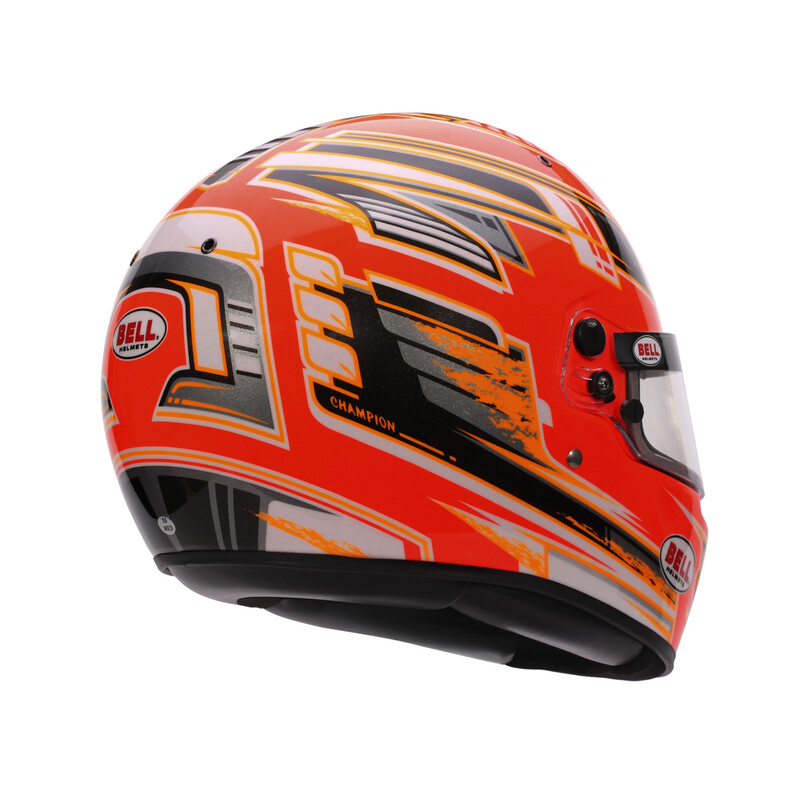 Casque Bell Karting KC7-CMR Anthracite / Orange Champion